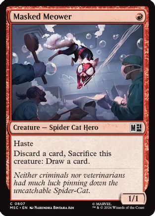 Masked Meower (807) Foil - Commander: Marvel Super Heroes