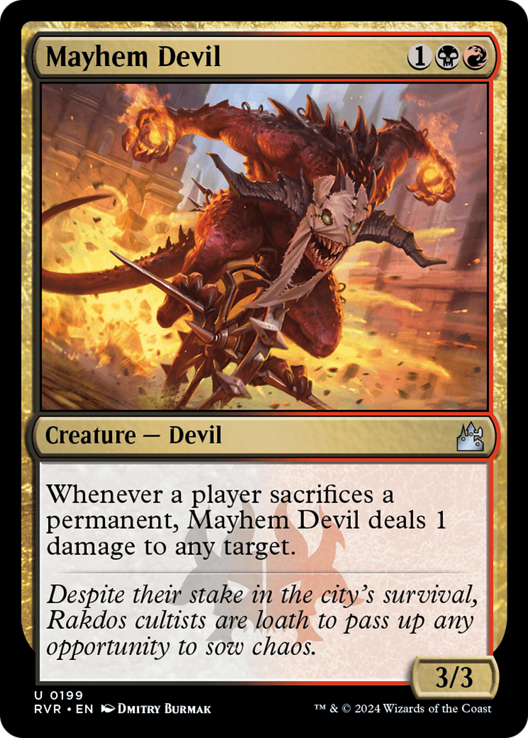 Mayhem Devil (199) Foil - Ravnica Remastered