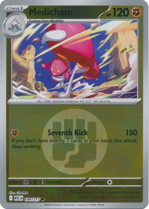 Medicham (Energy Symbol Pattern) (104) Reverse Holofoil - Ascended Heroes
