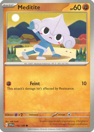 Meditite (110) Reverse Holofoil - Scarlet & Violet