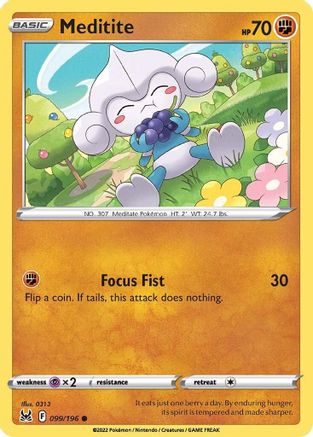 Meditite (99) Reverse Holofoil - Lost Origin