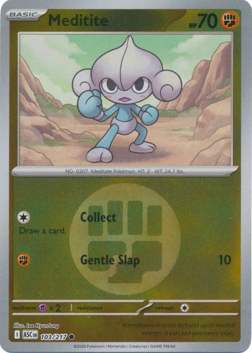 Meditite (Energy Symbol Pattern) (103) Reverse Holofoil - Ascended Heroes