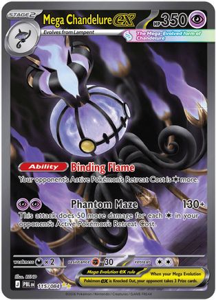 Mega Chandelure ex (Alternate Full Art) (115) Holofoil - Pitch Black
