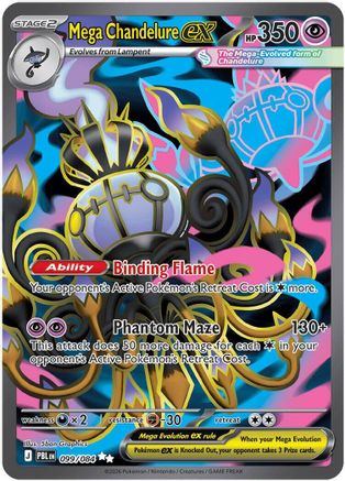 Mega Chandelure ex (Full Art) (99) Holofoil - Pitch Black