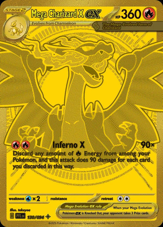 Mega Charizard X ex (Gold) (130) Holofoil - Phantasmal Flames