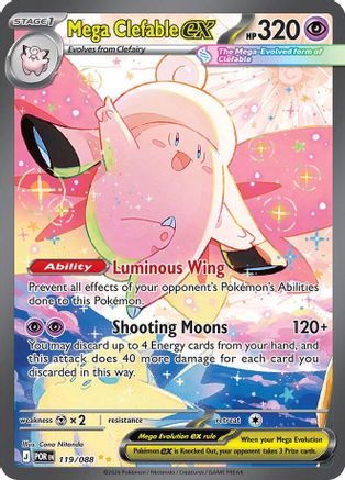 Mega Clefable ex (Alternate Full Art) (119) Holofoil - Perfect Order