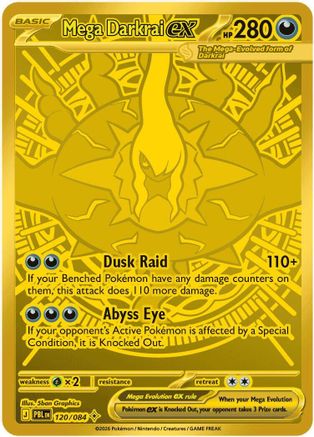Mega Darkrai ex (Gold) (120) Holofoil - Pitch Black