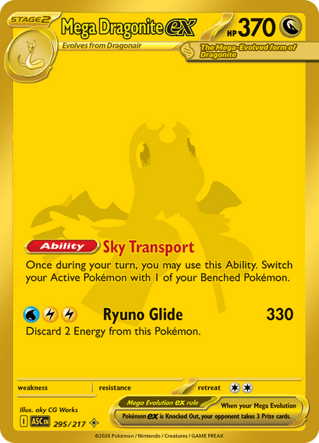 Mega Dragonite ex (Gold) (295) Holofoil - Ascended Heroes