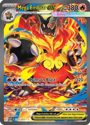 Mega Emboar ex (Alternate Full Art) (273) Holofoil - Ascended Heroes