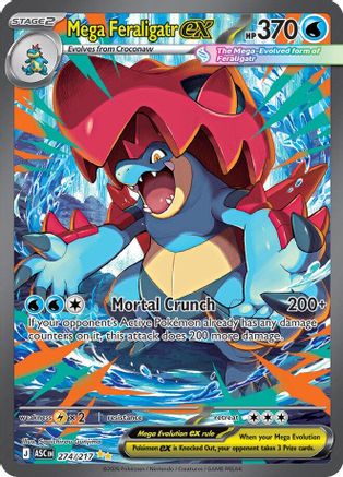 Mega Feraligatr ex (Alternate Full Art) (274) Holofoil - Ascended Heroes