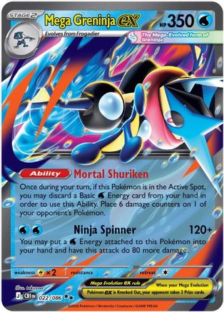 Mega Greninja ex (22) Holofoil - Chaos Rising
