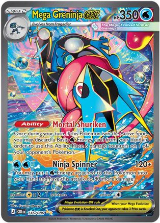 Mega Greninja ex (Alternate Full Art) (116) Holofoil - Chaos Rising