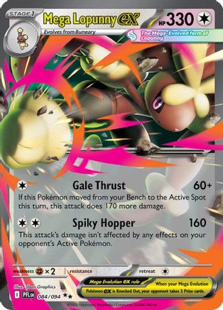 Mega Lopunny ex (84) Holofoil - Phantasmal Flames