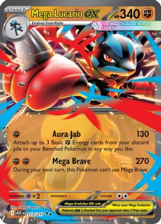 Mega Lucario ex (113) Holofoil - Ascended Heroes