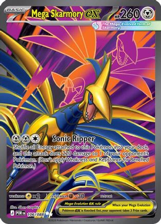 Mega Skarmory ex (Full Art) (106) Holofoil - Perfect Order