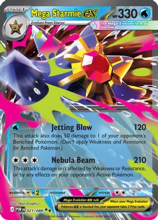 Mega Starmie ex (21) Holofoil - Perfect Order