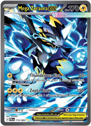 Mega Zeraora ex (Alternate Full Art) (114) Holofoil - Pitch Black