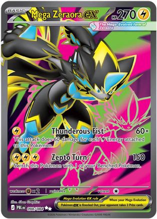 Mega Zeraora ex (Full Art) (98) Holofoil - Pitch Black
