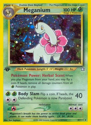 Meganium (10) (1st Edition) Holofoil - Neo Genesis