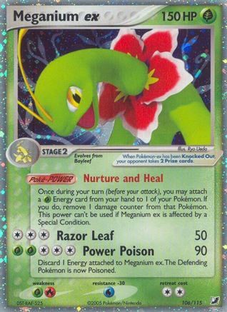 Meganium ex (106) Holofoil - Unseen Forces