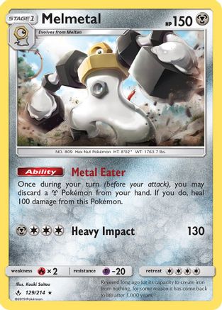 Melmetal (129) Reverse Holofoil - Unbroken Bonds