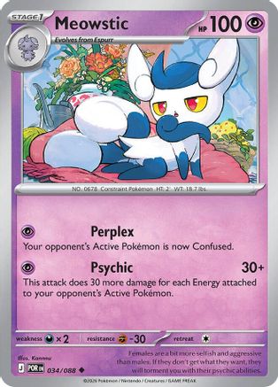 Meowstic (34) Reverse Holofoil - Perfect Order