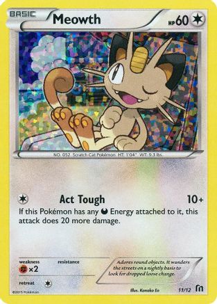 Meowth (11) Holofoil - McDonalds Promos 2016