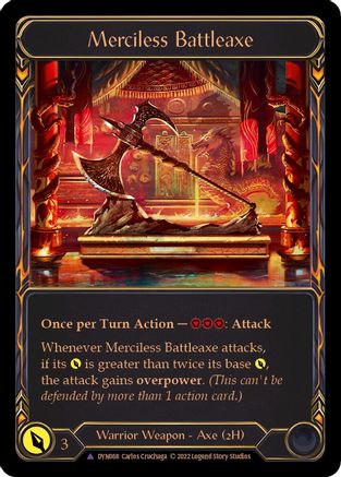 Merciless Battleaxe (Marvel) (DYN068) Cold Foil - Dynasty