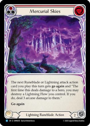 Mercurial Skies (Red) (OMN059) Rainbow Foil - Omens of the Third Age