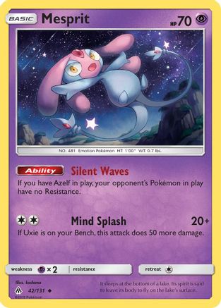 Mesprit (42) Reverse Holofoil - Forbidden Light