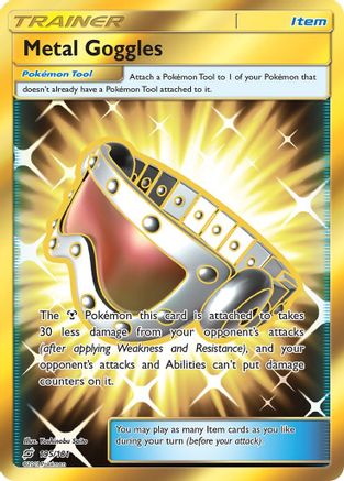 Metal Goggles (Gold) (195) Holofoil - Team Up
