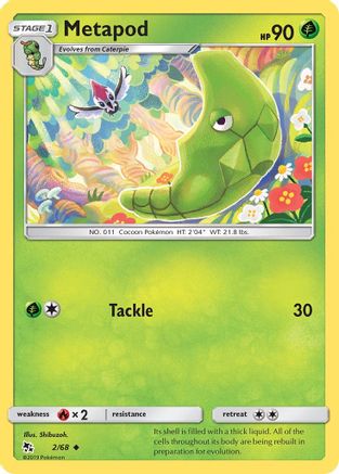 Metapod (2) Reverse Holofoil - Hidden Fates