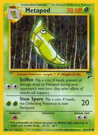Metapod (81) - Base Set 2