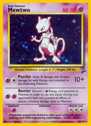 Mewtwo (10) Holofoil - Base Set 2