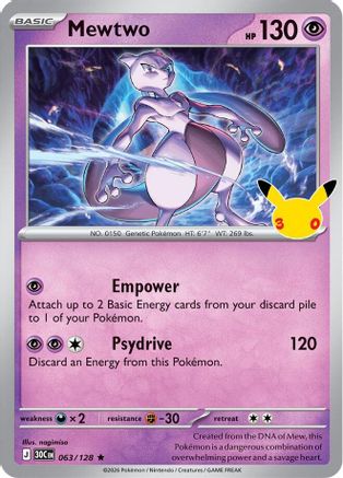 Mewtwo (63) Holofoil - 30th Celebration