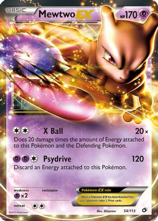Mewtwo EX (54) Holofoil - Legendary Treasures