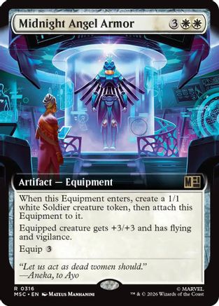 Midnight Angel Armor (Extended Art) (316) - Commander: Marvel Super Heroes