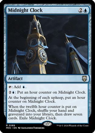 Midnight Clock (189) Ripple Foil - Commander: Modern Horizons 3