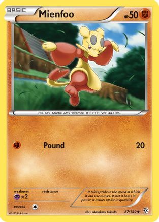 Mienfoo (87) Reverse Holofoil - Boundaries Crossed