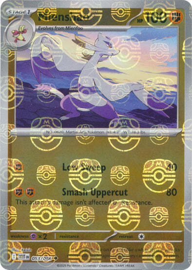 Mienshao (Master Ball Pattern) (53) Reverse Holofoil - White Flare