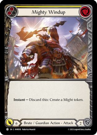 Mighty Windup (Yellow) (RNR018) - Blitz Deck: Heavy Hitters - Rhinar