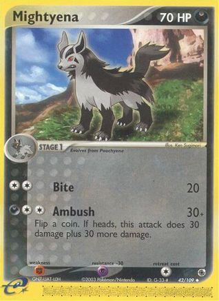 Mightyena (42) Reverse Holofoil - Ruby and Sapphire
