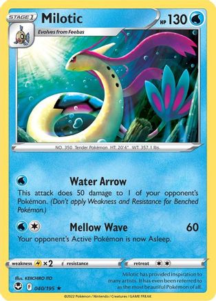 Milotic (40) Reverse Holofoil - Silver Tempest