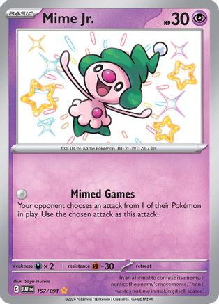 Mime Jr. (157) Holofoil - Paldean Fates