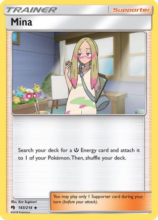Mina (183) Reverse Holofoil - Lost Thunder