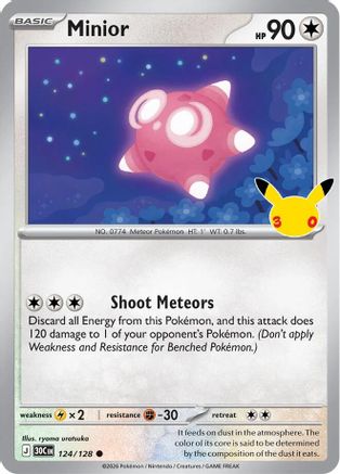 Minior (124) Holofoil - 30th Celebration
