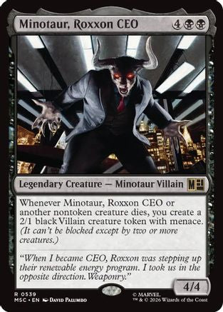 Minotaur, Roxxon CEO (539) - Commander: Marvel Super Heroes