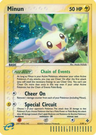 Minun (7) Holofoil - Dragon