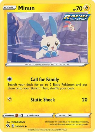 Minun (90) Reverse Holofoil - Fusion Strike