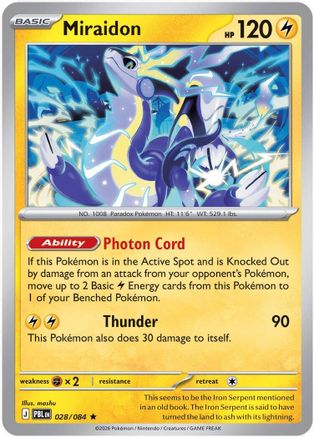 Miraidon (28) Reverse Holofoil - Pitch Black